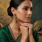 Velnika Matte Black Plated Jhumka