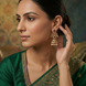 Velnika Matte Black Plated Jhumka
