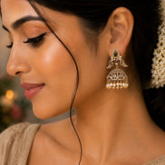 Tarangika Matte Black Plated Jhumka