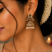 Tarangika Matte Black Plated Jhumka
