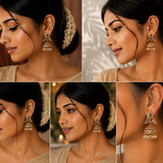 Tarangika Matte Black Plated Jhumka