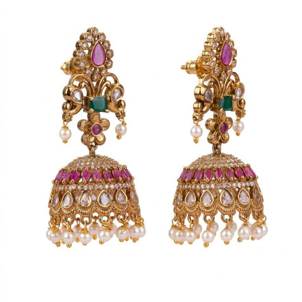 Sitara Matte Black Plated Jhumka
