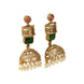 Traditional Square Mehendi Plated Jhumka