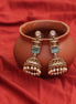 Traditional Square Mehendi Plated Jhumka