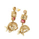 Traditional Square Mehendi Plated Jhumka
