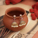 Traditional Single Leaf Petals Mehendi Plated Jhumka