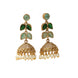 Traditional Double Layered Leaf Petals Mehendi Plated Jhumka