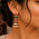 Traditional Double Layered Leaf Petals Mehendi Plated Jhumka