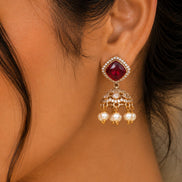 Square Loop Mehendi Plated Jhumka