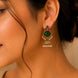 Pearl Drop Intricated Detailing Mehendi Plated Jhumka
