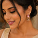 Pearl Drop Intricated Detailing Mehendi Plated Jhumka