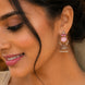 Pearl Drop Intricated Detailing Mehendi Plated Jhumka