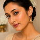 Pearl Drop Intricated Detailing Mehendi Plated Jhumka