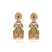 Traditional Gold Plated Peacock Jhumka