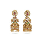 Traditional Gold Plated Peacock Jhumka