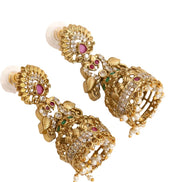 Traditional Gold Plated Peacock Jhumka