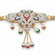 Two Tone Gold & Silver Plated Kundan Stone Studded Floral Hip Belt