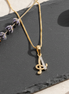 Alphabet A Two Tone Locket with Chain (18")