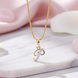 Alphabet P Two Tone Locket with Chain (18