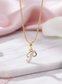 Alphabet P Two Tone Locket with Chain (18")