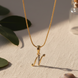 Alphabet N Two Tone Locket with Chain (18