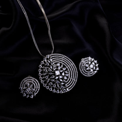 Anigalan Star Rhodium Locket Set