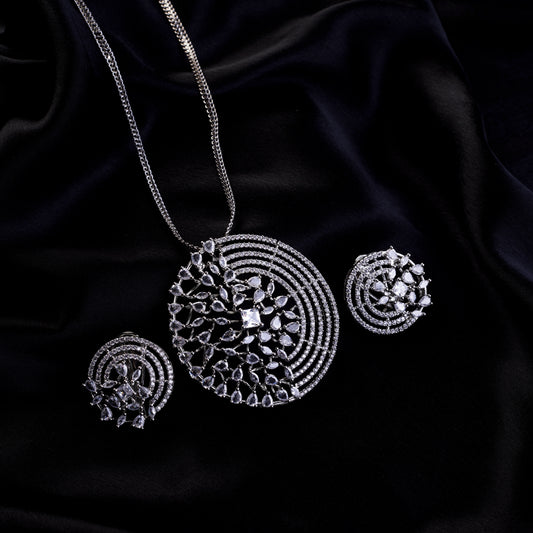 Anigalan Star Rhodium Locket Set
