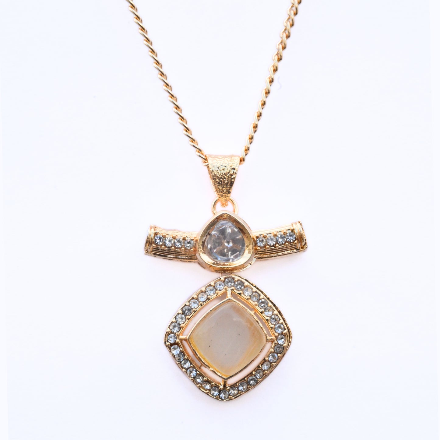 Ornate Elegance Gold Plated Locket Set