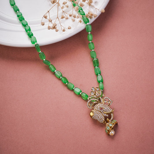 Ganpati Bappa Mehendi plated Locket Set