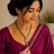 Ganpati Bappa Mehendi plated Locket Set