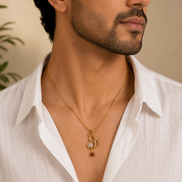 Om Namah Shivaye Gold Plated Locket Set