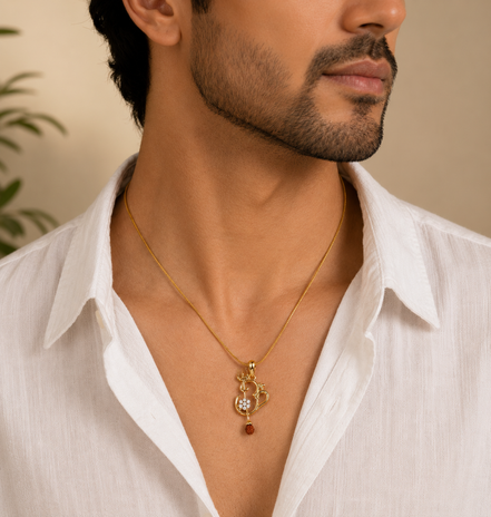 Om Namah Shivaye Gold Plated Locket Set