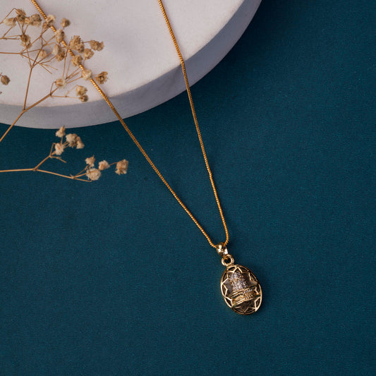 Shivling Gold Plated Locket Set