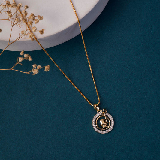 Lord Shiva Enchanted Gold Plated Locket Set