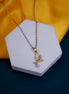 Gold-Silver Plated Murli Pendant AD Locket Set