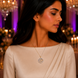 Gold-Sliver Love Birds Pendant AD Locket Set