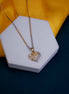 Gold-Sliver Heart Pendant AD Locket Set
