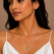 Gold-Sliver Heart Pendant AD Locket Set