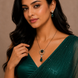Vintage Style Mehendi Plated Locket Set with Earrings