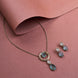 Vintage Style Mehendi Plated Locket Set with Earrings