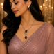 Vintage Style Mehendi Plated Locket Set with Earrings