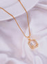 Gold Plated Octagon Stone Pendant with chain
