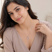 Gold Plated Octagon Stone Pendant with chain