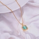 Gold Plated Octagon Stone Pendant with chain