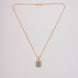 Gold Plated Octagon Stone Pendant with chain
