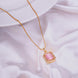 Gold Plated Octagon Stone Pendant with chain