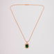 Gold Plated Octagon Stone Pendant with chain