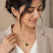 Gold Plated Octagon Stone Pendant with chain
