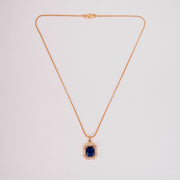 Gold Plated Octagon Stone Pendant with chain