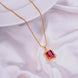 Gold Plated Octagon Stone Pendant with chain